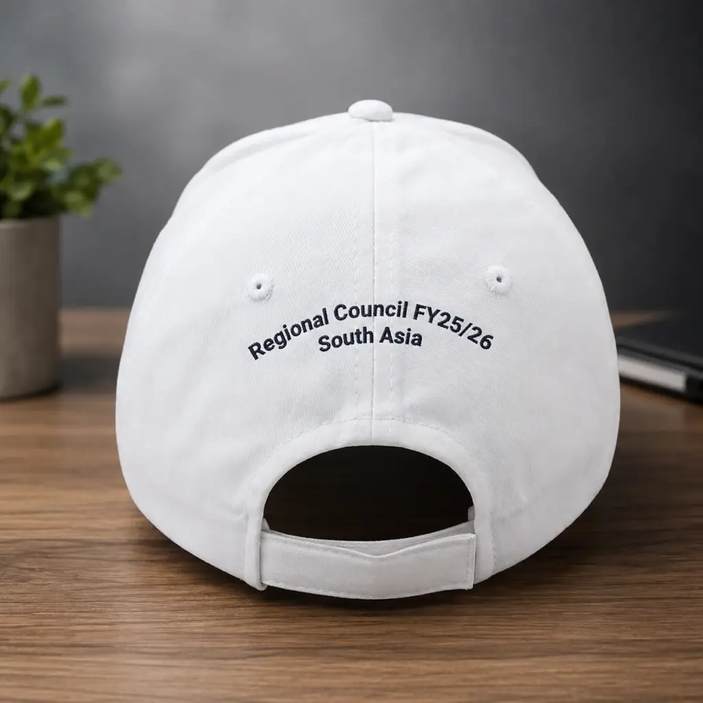 Custom Printed Cap – White Design