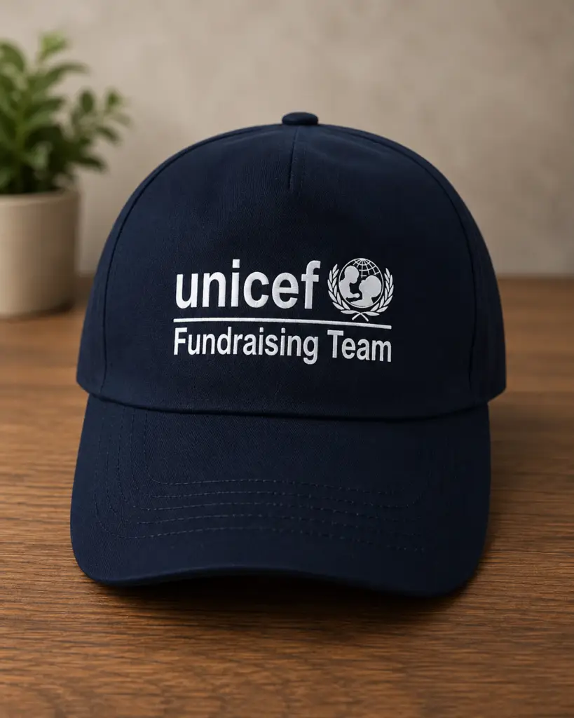 Custom Printed Cap – Blue Design