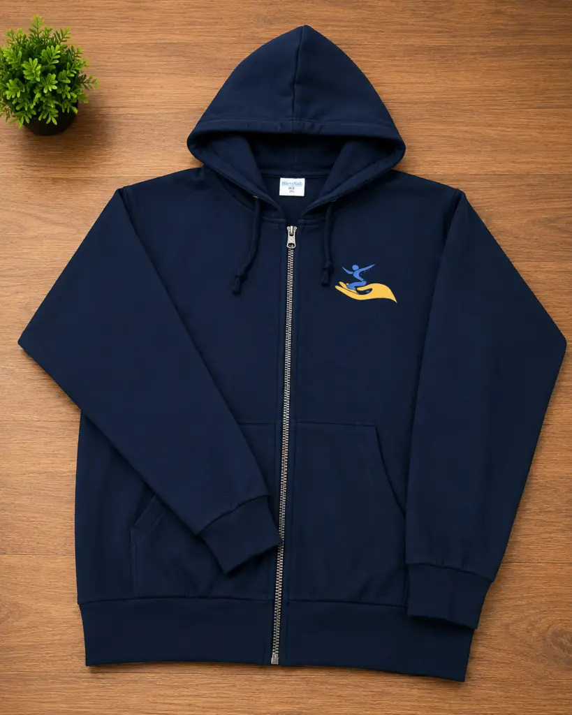 Custom Printed Sweater– Dark Blue Design